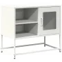 Mueble para TV de acero blanco 68x39x60,5 cm by , TV Furniture - Ref: Foro24-853391, Price: 68,64 €, Discount: %