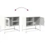 Mueble para TV de acero blanco 68x39x60,5 cm by , TV Furniture - Ref: Foro24-853391, Price: 68,64 €, Discount: %