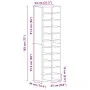 Zapatero de madera contrachapada roble artisian 54x34x183 cm by , Shoe racks and shoe organizers - Ref: Foro24-859385, Price:...