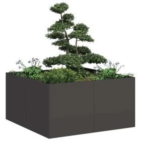 Jardinera de acero laminado en frío negro 80x80x40 cm by , Pots and planters - Ref: Foro24-860738, Price: 83,94 €, Discount: %