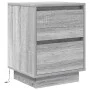 Mesilla de noche con luces LED Sonoma gris 38x34x50 cm de , Mesitas de noche - Ref: Foro24-861293, Precio: 58,24 €, Descuento: %