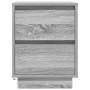Mesilla de noche con luces LED Sonoma gris 38x34x50 cm de , Mesitas de noche - Ref: Foro24-861293, Precio: 58,24 €, Descuento: %