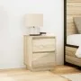 Mesilla de noche con luces LED roble Sonoma 38x34x50 cm by , Nightstands - Ref: Foro24-861287, Price: 57,92 €, Discount: %