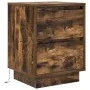 Mesilla de noche con luces LED roble ahumado 38x34x50 cm by , Nightstands - Ref: Foro24-861291, Price: 62,06 €, Discount: %
