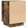 Mesilla de noche con luces LED roble ahumado 38x34x50 cm by , Nightstands - Ref: Foro24-861291, Price: 62,06 €, Discount: %