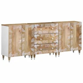 Aparadores 3 uds de madera maciza de mango 60x33,5x75 cm von , Schließfächer und Lagerschränke - Ref: Foro24-3310134, Preis: ...