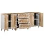 Aparadores 3 uds de madera maciza de mango 60x33,5x75 cm by , Lockers and storage cabinets - Ref: Foro24-3310134, Price: 330,...