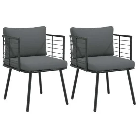 Sillones de jardín con cojines 2 uds ratán sintético negro von , Gartenstühle - Ref: Foro24-3328656, Preis: 216,17 €, Rabatt: %