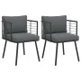 Sillones de jardín con cojines 2 uds ratán sintético negro von , Gartenstühle - Ref: Foro24-3328656, Preis: 216,17 €, Rabatt: %