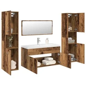Juego de muebles de baño 5 piezas madera ingeniería envejecida by , Bathroom furniture - Ref: Foro24-3328919, Price: 462,35 €...