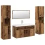 Juego de muebles de baño 5 piezas madera ingeniería envejecida von , Badezimmermöbel - Ref: Foro24-3328919, Preis: 463,14 €, ...
