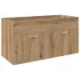 Juego de muebles baño 3 piezas madera ingeniería roble artisan de , Muebles de baño - Ref: Foro24-3328912, Precio: 339,84 €, ...