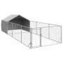 Caseta perros exterior con corral 6x2x1,5 m acero galvanizado von , Hundehütten - Ref: Foro24-3329238, Preis: 210,92 €, Rabat...
