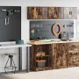 Armarios 2 uds para garaje madera ingeniería roble ahumado by , Armarios industriales - Ref: Foro24-3328282, Price: 97,48 €, ...