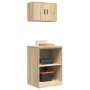 Armarios 2 uds para garaje madera de ingeniería roble sonoma de , Armarios industriales - Ref: Foro24-3328280, Precio: 99,30 ...