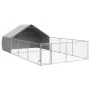 Caseta perros exterior con corral 7x3x1,9 m acero galvanizado by , Dog kennels - Ref: Foro24-3329244, Price: 273,05 €, Discou...