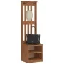 Perchero de entrada SANDENS 45x40x159,5cm madera maciza de pino de , Bancos para recibidores y almacenamiento - Ref: Foro24-4...