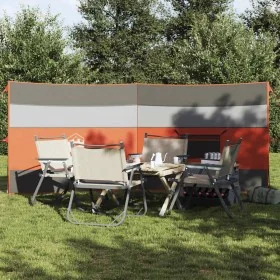Cortaviento de camping impermeable gris naranja 340x130 cm by , Windbreaks - Ref: Foro24-4009659, Price: 28,74 €, Discount: %