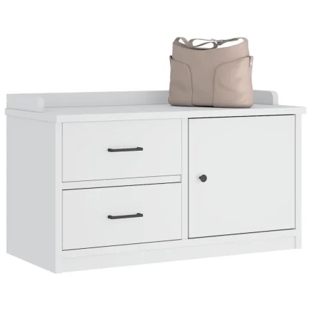 Banco de recibidor SANDNES madera maciza pino blanco 87x40x50cm von , Bänke für Hallen und Lager - Ref: Foro24-4010465, Preis...