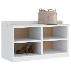 Banco de recibidor SANDNES madera maciza pino blanco 87x40x50cm by , Benches for halls and storage - Ref: Foro24-4010459, Pri...