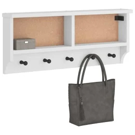 Perchero de pared SANDNES madera maciza pino blanco 87x12x35 cm by , Hat and coat racks - Ref: Foro24-4010471, Price: 42,85 €...