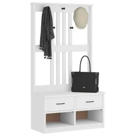 Perchero de entrada SANDENS madera pino blanco 87x40x159,5 cm by , Benches for halls and storage - Ref: Foro24-4010492, Price...