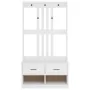 Perchero de entrada SANDENS madera pino blanco 87x40x159,5 cm de , Bancos para recibidores y almacenamiento - Ref: Foro24-401...