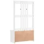 Perchero de entrada SANDENS madera pino blanco 87x40x159,5 cm de , Bancos para recibidores y almacenamiento - Ref: Foro24-401...