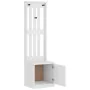 Perchero de entrada SANDENS madera pino blanco 45x40x159,5 cm de , Bancos para recibidores y almacenamiento - Ref: Foro24-401...