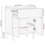 Mesita de noche madera maciza de mango 50x33x60 cm marrón de , Mesitas de noche - Ref: Foro24-4017731, Precio: 89,95 €, Descu...