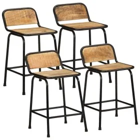 Taburetes de barra 4 uds 46x35,5x70 cm madera maciza de mango von , Küchenhocker - Ref: Foro24-4013535, Preis: 225,68 €, Raba...