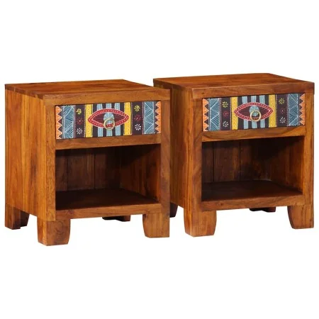 Mesita de noche 2 uds 40x35x45 cm madera maciza de acacia de , Mesitas de noche - Ref: Foro24-4016490, Precio: 177,11 €, Desc...