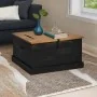 Baúl de almacenamiento HALDEN negro 91x91x47 cm madera maciza by , Storage trunks - Ref: Foro24-4018408, Price: 235,25 €, Dis...