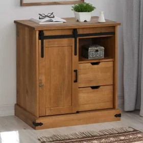 Aparador HALDEN con puerta corredera 80x40x80 cm madera maciza by , Sideboards - Ref: Foro24-4018417, Price: 212,86 €, Discou...