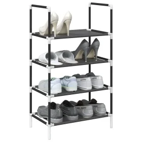 Zapatero 4 niveles negro 44x28x77 cm tejido no tejido by , Shoe racks and shoe organizers - Ref: Foro24-4100617, Price: 13,76...