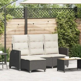 Sofá de jardín reclinable con cojines en forma de L ratán negro von , Outdoor-Sofas - Ref: Foro24-4108238, Preis: 378,89 €, R...