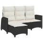 Sofá de jardín reclinable con cojines en forma de L ratán negro by , Outdoor sofas - Ref: Foro24-4108238, Price: 378,89 €, Di...