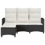 Sofá de jardín reclinable con cojines en forma de L ratán negro by , Outdoor sofas - Ref: Foro24-4108238, Price: 378,89 €, Di...