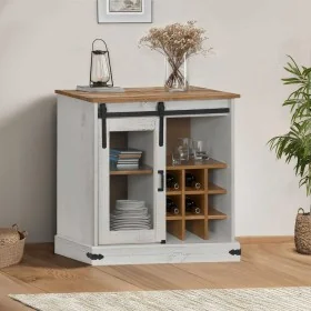 Aparador HALDEN con puerta corredera blanco 80x40x80 cm by , Sideboards - Ref: Foro24-4018422, Price: 214,11 €, Discount: %
