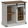 Aparador HALDEN con puerta corredera blanco 80x40x80 cm de , Aparadores - Ref: Foro24-4018422, Precio: 214,55 €, Descuento: %