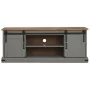 Mueble de TV HALDEN 2 puerta correderas gris 150x40x60 cm by , TV Furniture - Ref: Foro24-4018415, Price: 253,75 €, Discount: %