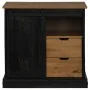 Aparador HALDEN con puerta corredera negro 80x40x80 cm by , Sideboards - Ref: Foro24-4018420, Price: 202,32 €, Discount: %