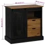 Aparador HALDEN con puerta corredera negro 80x40x80 cm by , Sideboards - Ref: Foro24-4018420, Price: 202,32 €, Discount: %