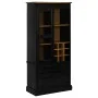 Vinoteca HALDEN con botelleros y puerta corredera negro pino de , Armarios para vino y licores - Ref: Foro24-4018436, Precio:...