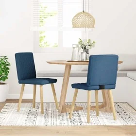 Sillas de comedor 2 unidades tela azul by , dining chairs - Ref: Foro24-4101129, Price: 103,64 €, Discount: %