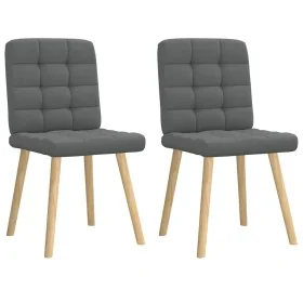 Sillas de comedor 2 unidades tela gris oscuro by , dining chairs - Ref: Foro24-4101092, Price: 105,52 €, Discount: %
