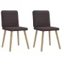 Sillas de comedor 2 unidades tela marrón oscuro von , Essstühle - Ref: Foro24-4101148, Preis: 103,24 €, Rabatt: %
