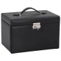 Joyero de 3 niveles con espejo y cerradura negro 26x18x17,5 cm by , Jewelry stands - Ref: Foro24-4103559, Price: 45,82 €, Dis...
