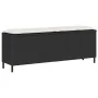Banco de jardín con cojín negro 110x30x40,5 cm ratán sintético de , Bancos de jardín - Ref: Foro24-4104154, Precio: 86,22 €, ...