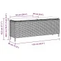 Banco de jardín con cojín negro 110x30x40,5 cm ratán sintético de , Bancos de jardín - Ref: Foro24-4104154, Precio: 86,22 €, ...